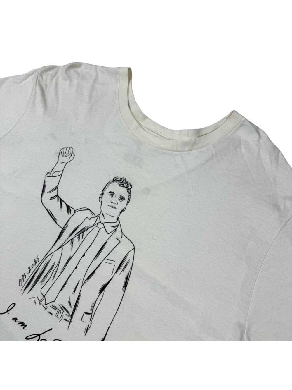 Turning Point Charlie Kirk Here I am Send Me Men’s Cotton T-Shirt Beige • 2XL